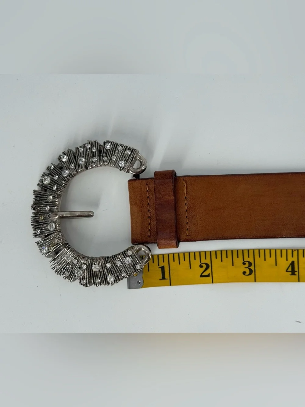 Stuart Weitzman Tan Italian Leather Belt M/L